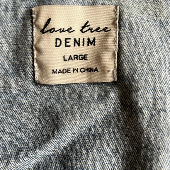 LOVE TREE DISTRESSED DENIM JACKET - Picture 5 of 5